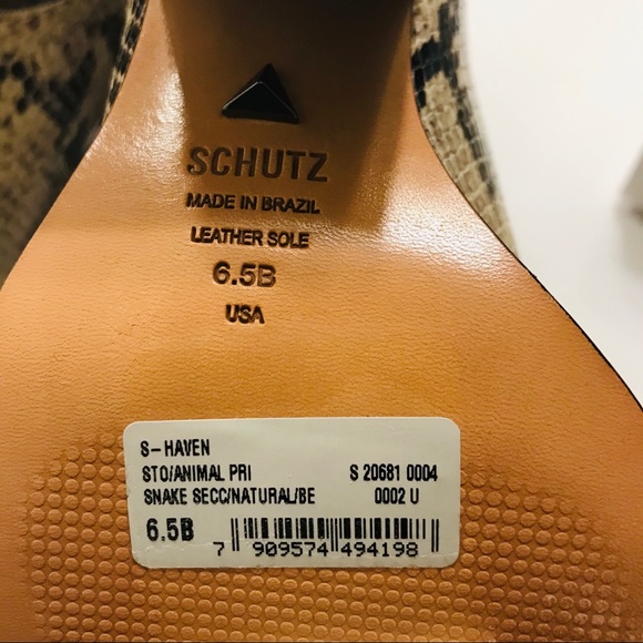 New Schutz Panelled Snake Effect Cowboy Boots - Picture 10 of 10